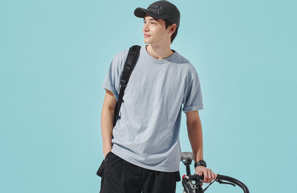 아키노 16수 면 반팔 티셔츠