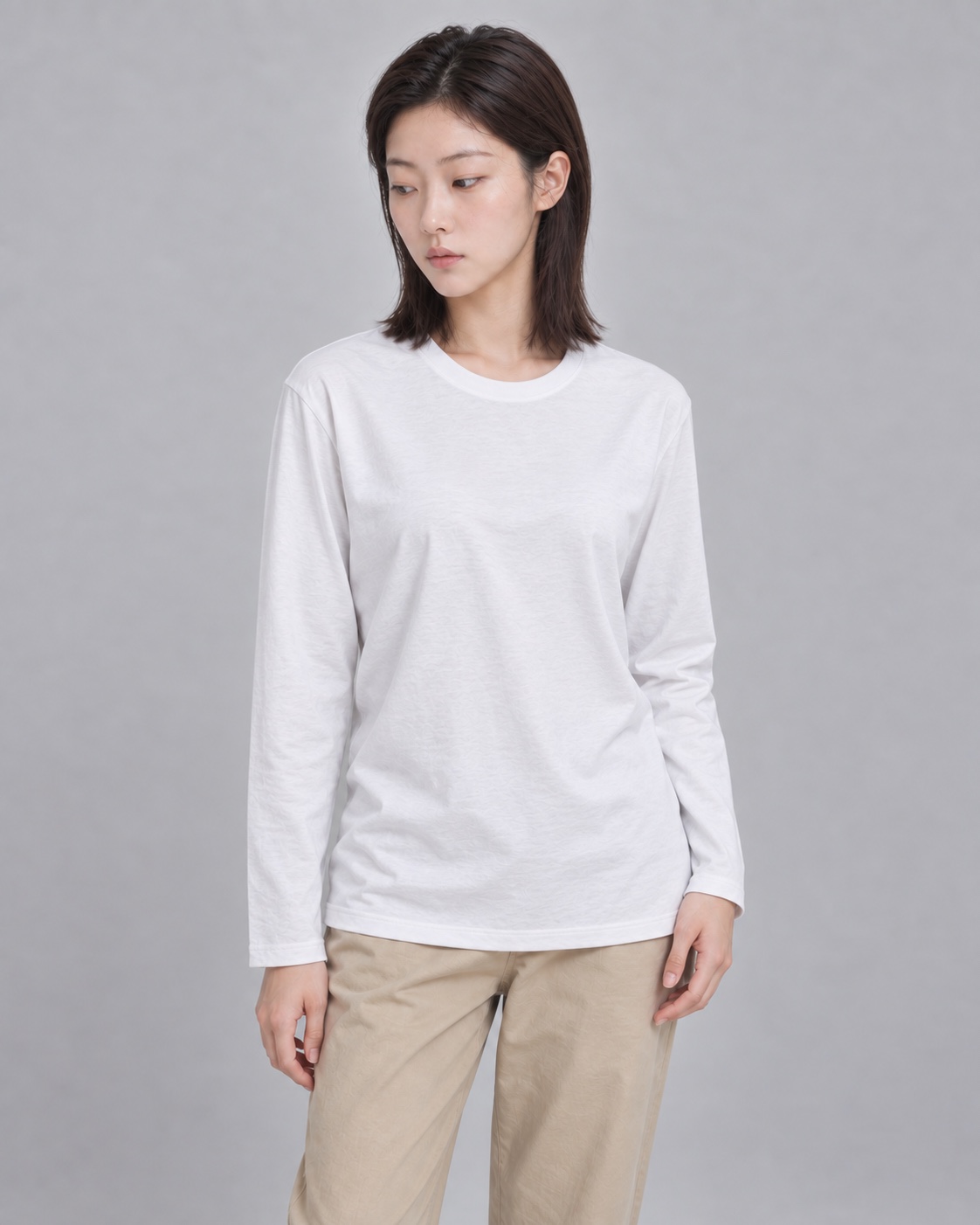 면 긴팔 티셔츠