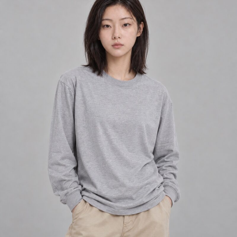 면 긴팔 티셔츠
